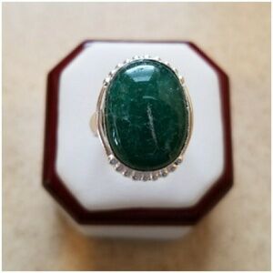 6ct Zambian Emerald Ring Size 9.5